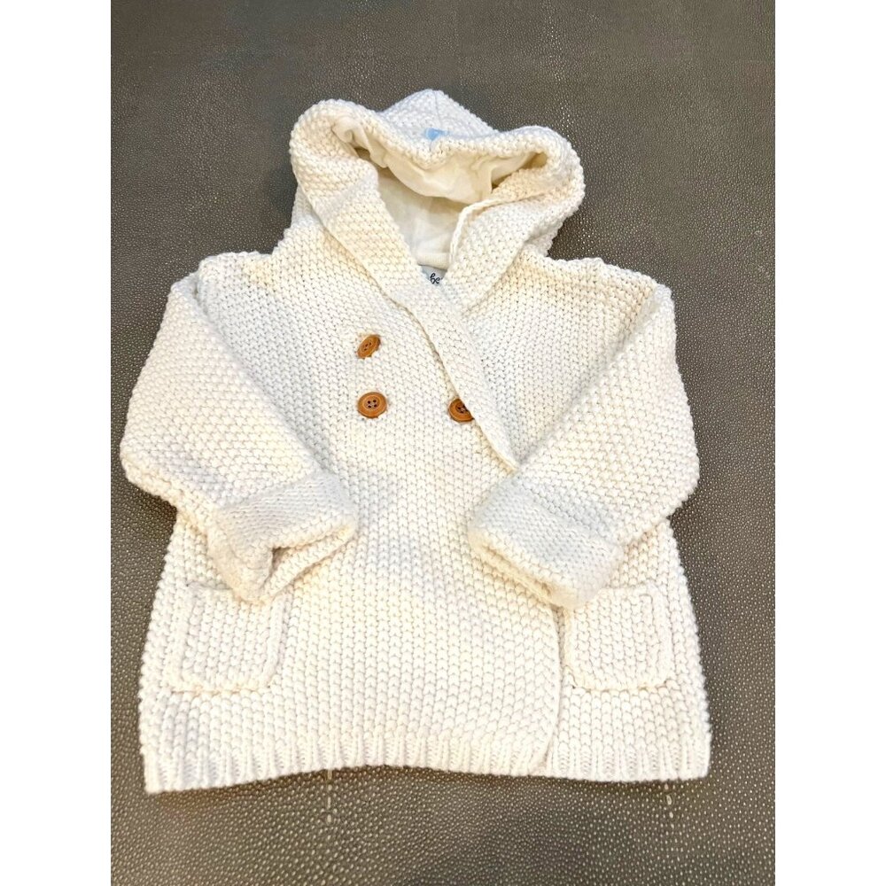 Beba Bean  White Sweater 12/18M EUC